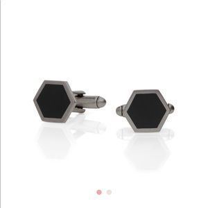 Enamel hexagon Cuff links